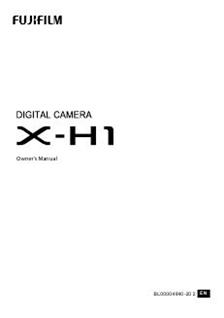 Fujifilm X H1 manual. Camera Instructions.